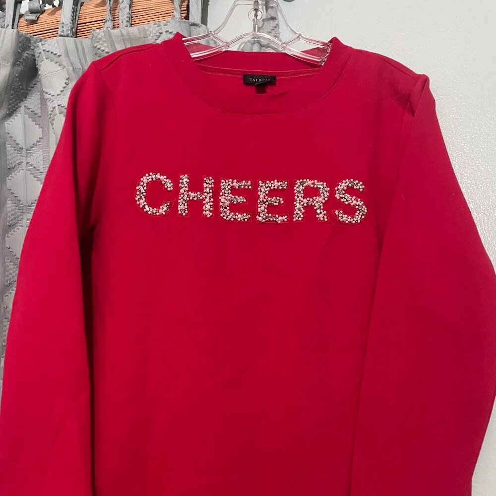 TALBOTS Cheers Red Sweater
